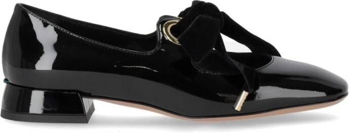 A. Bocca Zwarte Mary Jane Ballet Flats met Strik Black Dames