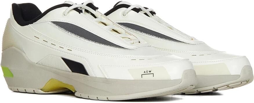 A-Cold-Wall Witte sneakers met logo print en gestructureerd paneel bovenwerk Wit Heren - Foto 2