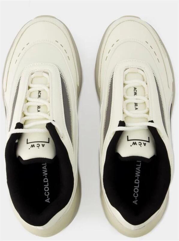 A-Cold-Wall Witte sneakers met logo print en gestructureerd paneel bovenwerk Wit Heren