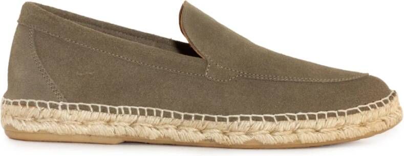 Abarca Khaki Groene Suède Loafers
