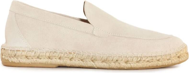 Abarca Witte Suède Loafer met Jute Zool