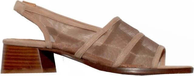 About Arianne Colette Mesh-Panelled Slingback Suède Sandalen