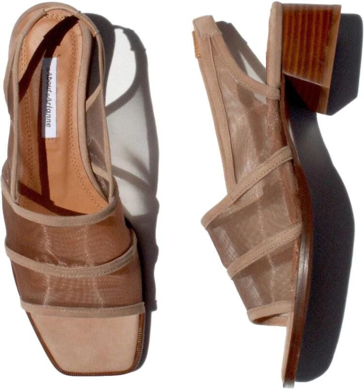 About Arianne Colette Mesh-Panelled Slingback Suède Sandalen - Foto 2