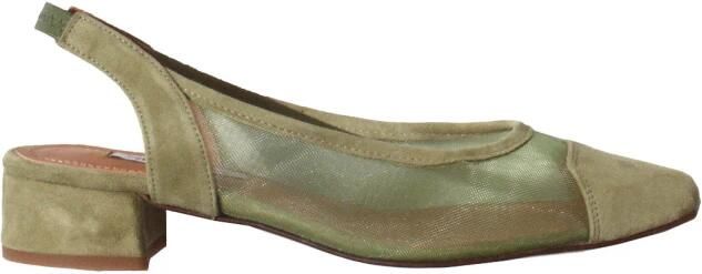 About Arianne Elli Mesh-Panelled Slingback Suede Pumps