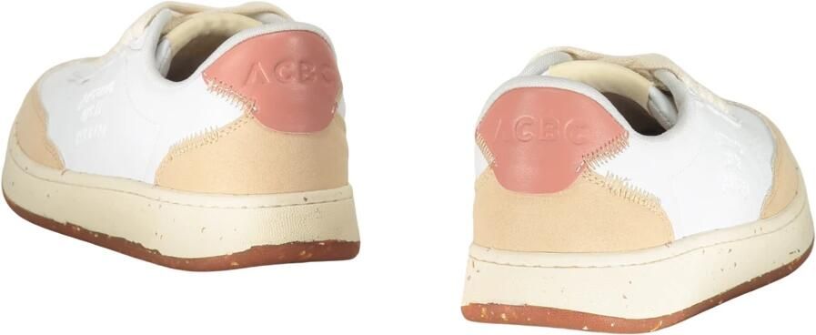 Acbc Witte minimalistische sneakers met beige details