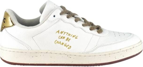Acbc Witte damessneaker met gouden accenten