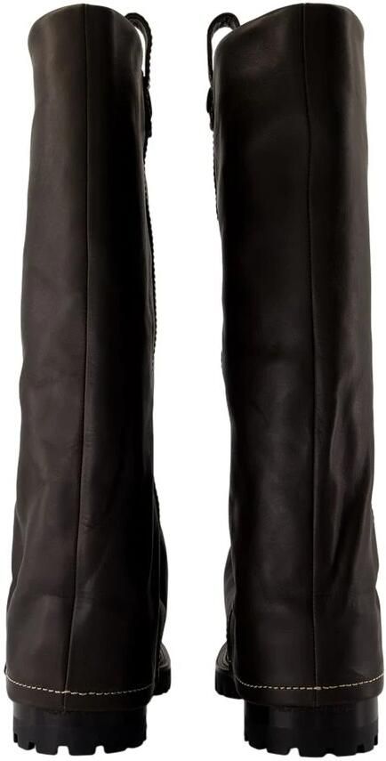 Acne Studios Bruin leren gesp laarzen