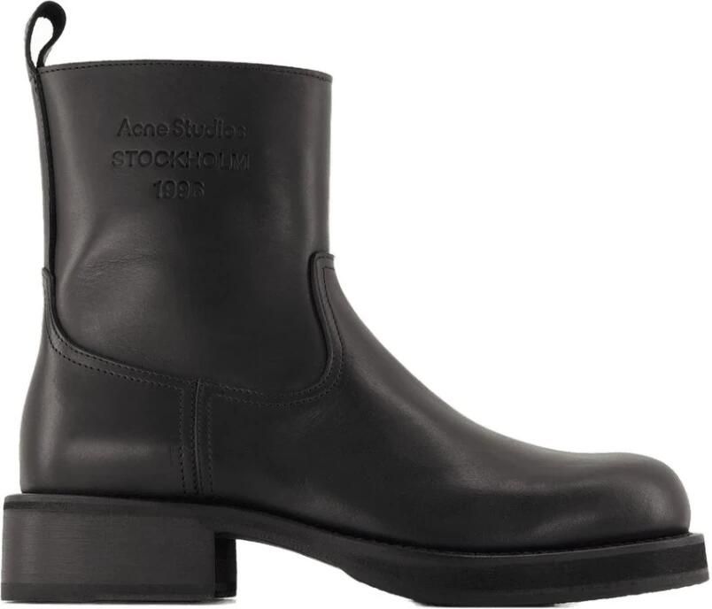 Acne Studios Gladde Kalfsleren Enkellaarsjes