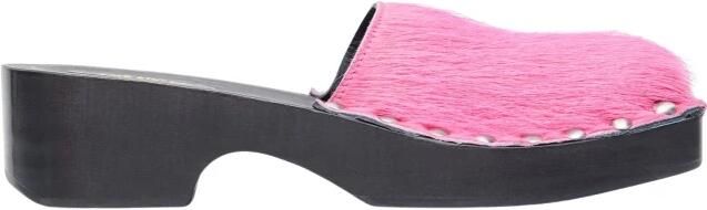 Acne Studios Hairy Wood Clogs