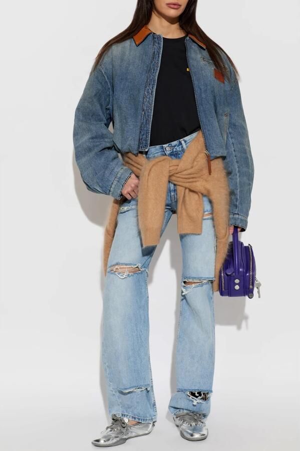 Acne Studios Zilveren Leren Sneakers Top Veters Ronde Neus Gray Dames - Foto 3