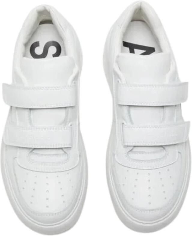 Acne Studios Witte leren Velcro sneakers gezichtsdetail - Foto 3