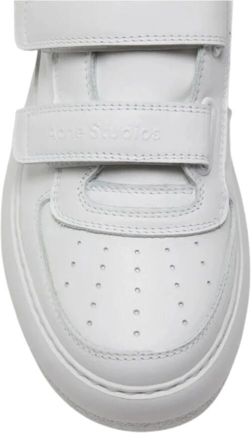 Acne Studios Witte leren Velcro sneakers gezichtsdetail - Foto 4
