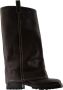 Acne Studios Bruine leren slouch gesp laarzen - Thumbnail 3
