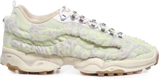 Acne Studios Gebreide Metalen Studs Sneakers White Heren