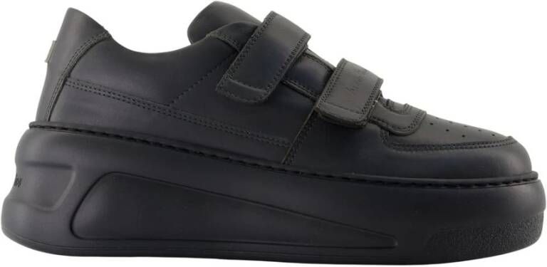 Acne Studios Grijze Leren Velcro Sneakers