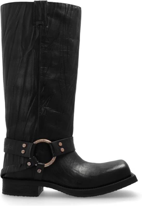 Acne Studios Leather Biker Boots