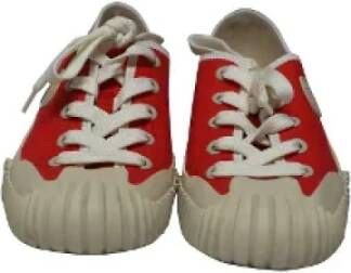 Acne Studios Pre-owned Cotton sneakers Red Dames