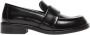 Acne Studios Zwarte Geborsteld Leren Loafers Schoenen Black Dames - Thumbnail 1