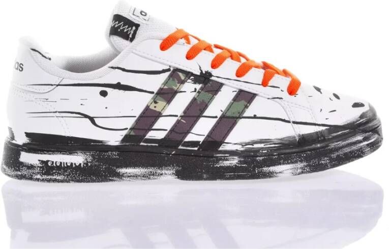 Adidas Aangepaste Camo Sneakers Wit Zwart Multicolor Heren