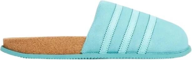 Adidas Kleurrijke Leren Sliders voor Heren Blauw