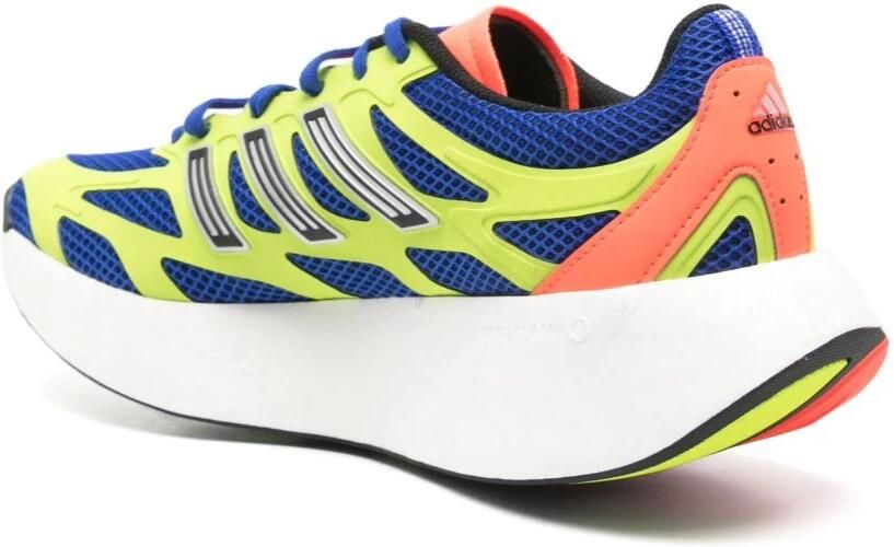 Adidas Blauwe Sneakers met Limoengroene Accenten