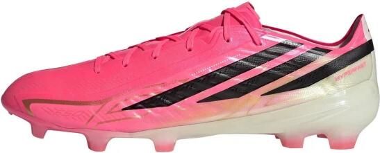 Adidas F50 Hyperfast Pro Gras Voetbalschoenen (FG) Felroze Zwart Goud Wit