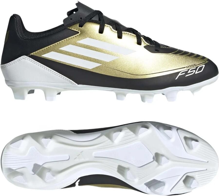 Adidas Performance F50 Club Messi senior voetbalschoenen zwart antraciet goud metallic - Foto 2