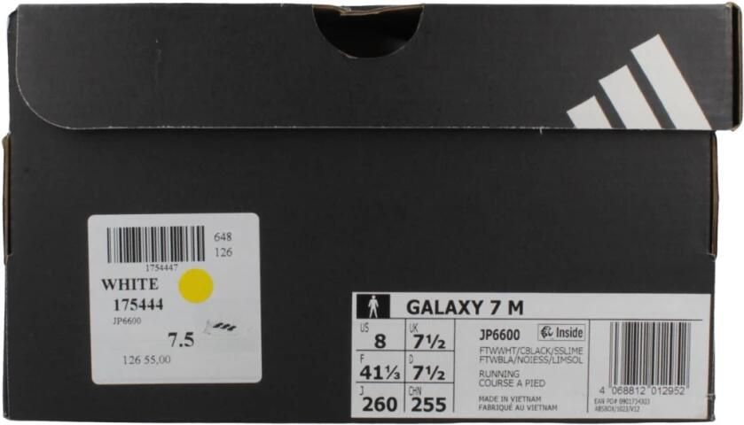 Adidas Heren Galaxy 7M Hardloopschoenen Sneakers JQ2620 wit blauw - Foto 3