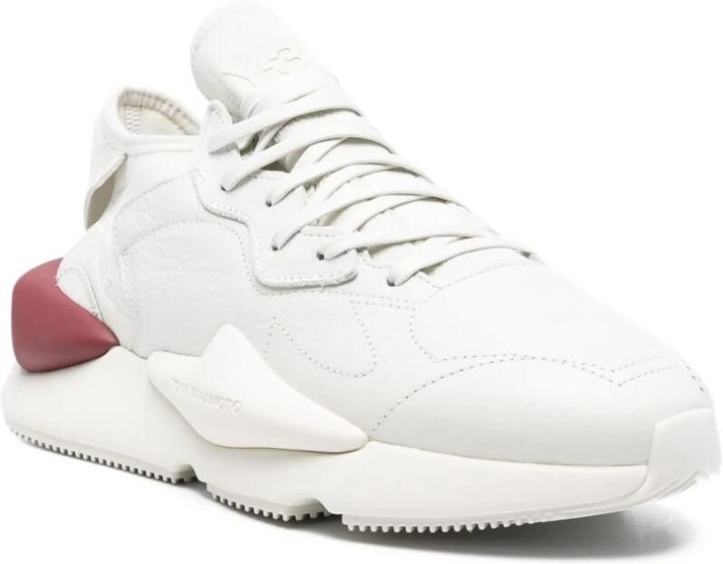 Y-3 Grijze Leren Sneakers met Gevormde Zool - Foto 2