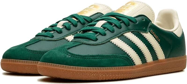 Adidas Originals Samba OG Dames Collegiate Green Cream White Gold Metallic- Dames Collegiate Green Cream White Gold Metallic