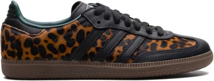 Adidas Lage Sneakers Samba OG Black Green Leopard