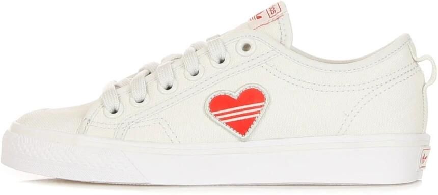 Adidas Nizza Trefoil W Dames Sneakers Crystal White Red Ftwr White