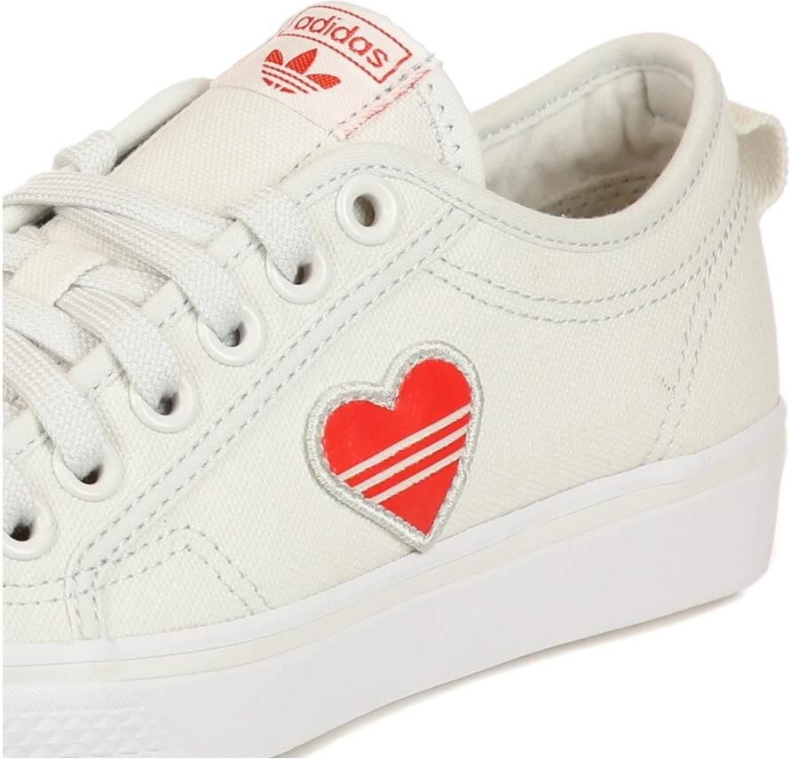 Adidas Nizza Trefoil W Dames Sneakers Crystal White Red Ftwr White - Foto 3