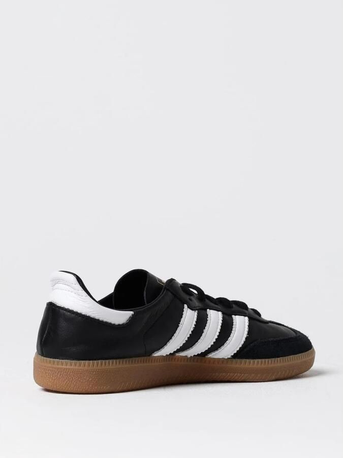 Adidas Originals Zwarte Sneakers met Leren Bovenwerk en Rubberen Zool Black
