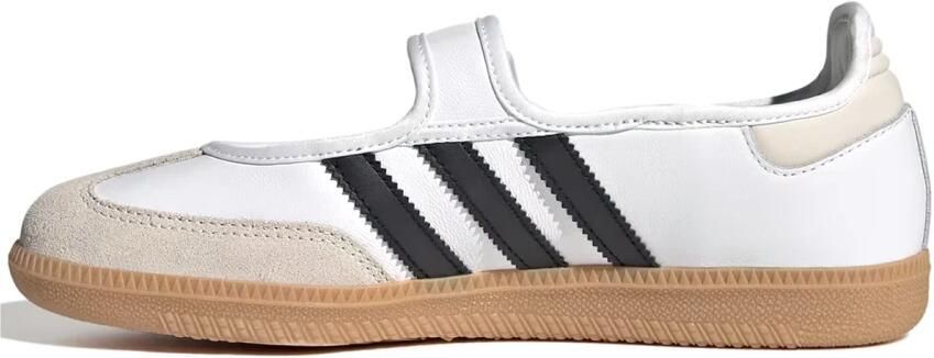 ADIDAS ORIGINALS Ballerina met riempjes 'Samba' zwart wit offwhite
