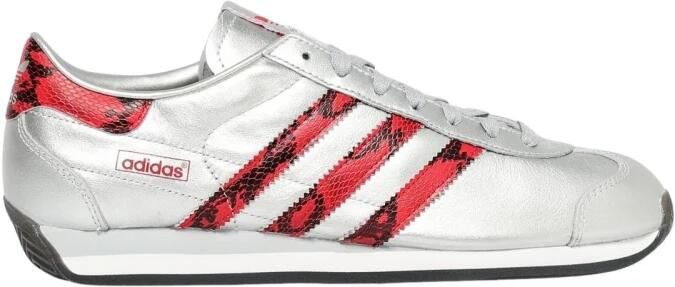 Adidas Grijze Leren Sneakers met Snakeskin Detail - Foto 3