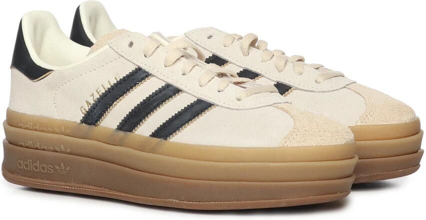 Adidas Gazelle Sneakers Wit 2 3 Mesh Synthetisch