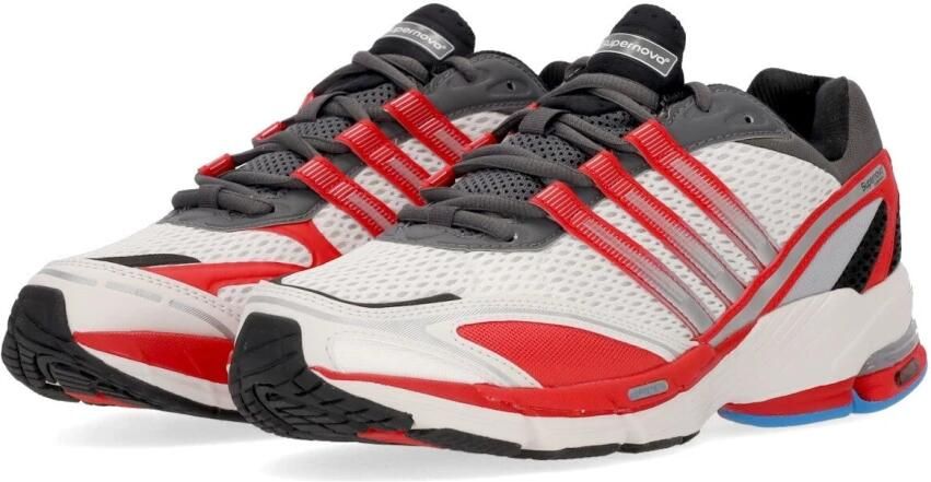 Adidas Supernova Cushion Lage Sneaker Grijs Wit Rood Multicolor Heren