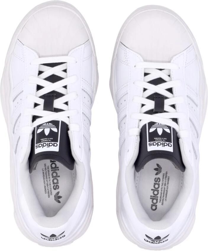 Adidas Leren Sneakers met Rubberen Zool White Dames