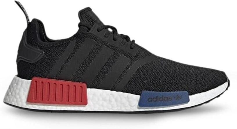Adidas Originals Nmd_R1 Zwarte Stoffen Sneakers met Rode en Blauwe Inzetstukken Black - Foto 6