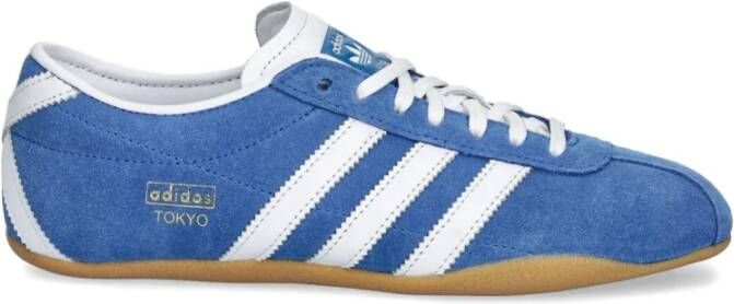Adidas Blauwe Tokyo Sneakers met Leren Inzetstukken