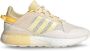 Adidas Originals ZX 2K Boost Pure Schoenen Wonder White Orange Tint Solar Gold Dames - Thumbnail 9