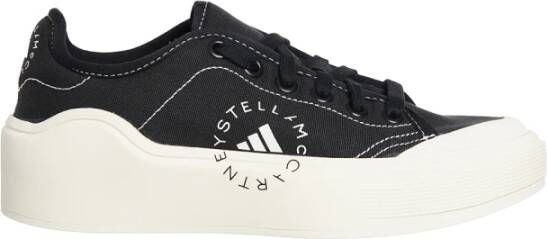 Adidas by stella mccartney Canvas Sneakers met Zichtbare Stiksels Black
