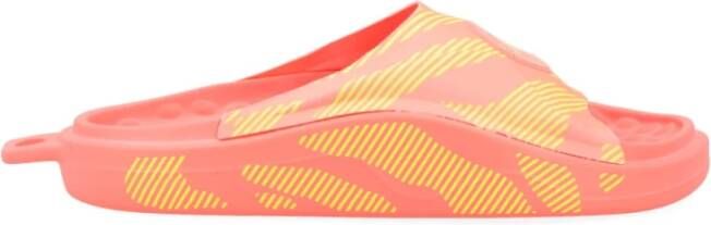 Adidas by stella mccartney Roze Slide Turbo Sandaal Logo Print Multicolor Dames