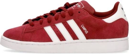 Adidas Originals Bordeauxrode Campus 2 Zijde Suede Sneakers Red - Foto 4