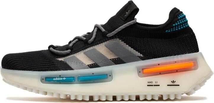 Adidas Sneakers met mesh logo en platformzool Zwart Heren