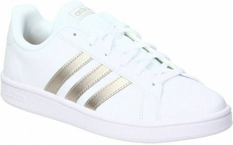 Adidas grand court base sneakers wit/goud dames - Schoenen.nl