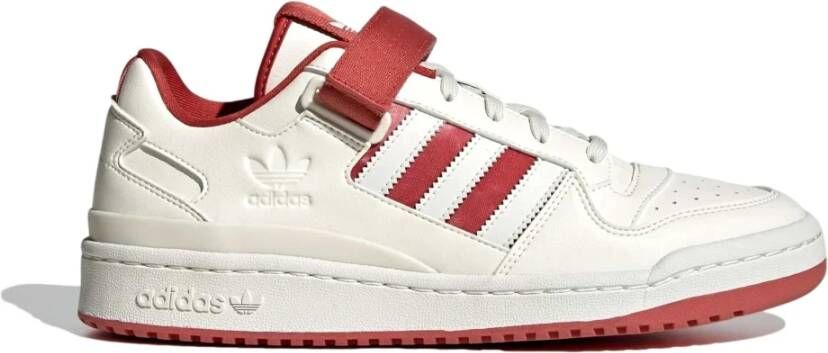 Adidas Originals Forum Low Heren Sneakers Schoenen Wit-Rood GW2043 - Foto 2