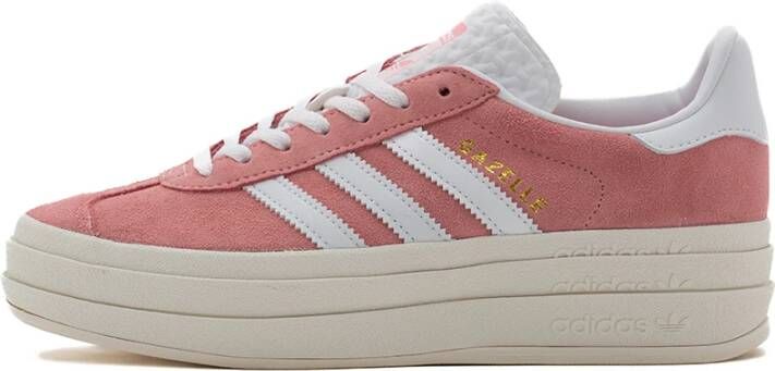 Adidas Originals Roze en witte Gazelle Bold sneakers Pink Dames