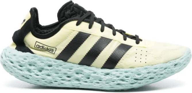 Adidas Gele Sneakers Veters Rubberen Zool